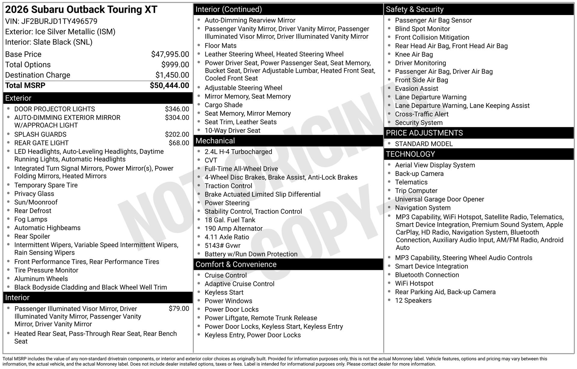 Used 2026 Subaru Outback Touring XT AWD/4WD image 5