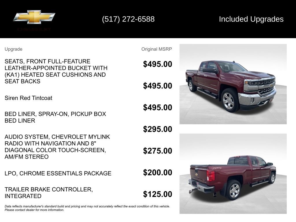 Used 2017 Chevrolet Silverado 1500 LTZ w/ Sport Package AWD/4WD image 6