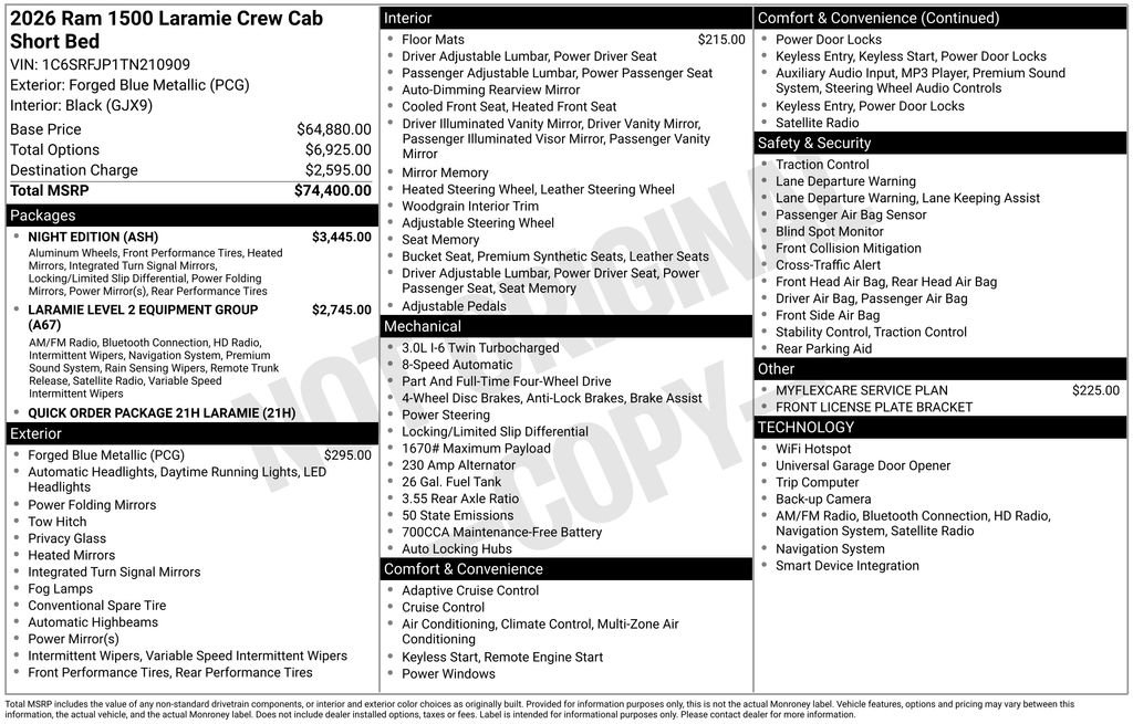 New 2026 RAM 1500 Laramie w/ Night Edition image 27