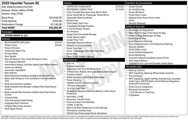 Used 2020 Hyundai Tucson SE AWD/4WD image 24