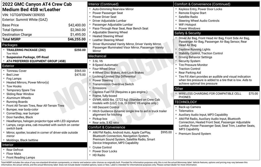 Used 2022 GMC Canyon AT4 w/ Trailering Package AWD/4WD image 5