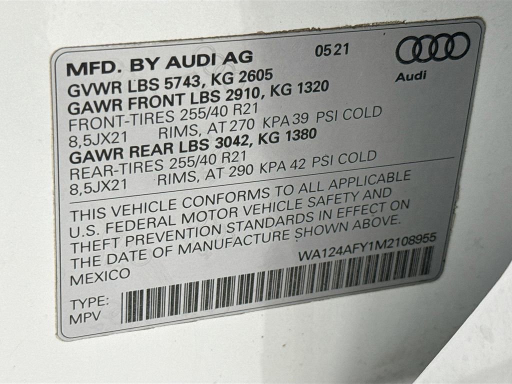Used 2021 Audi SQ5 Premium Plus w/ Premium Plus Package image 34