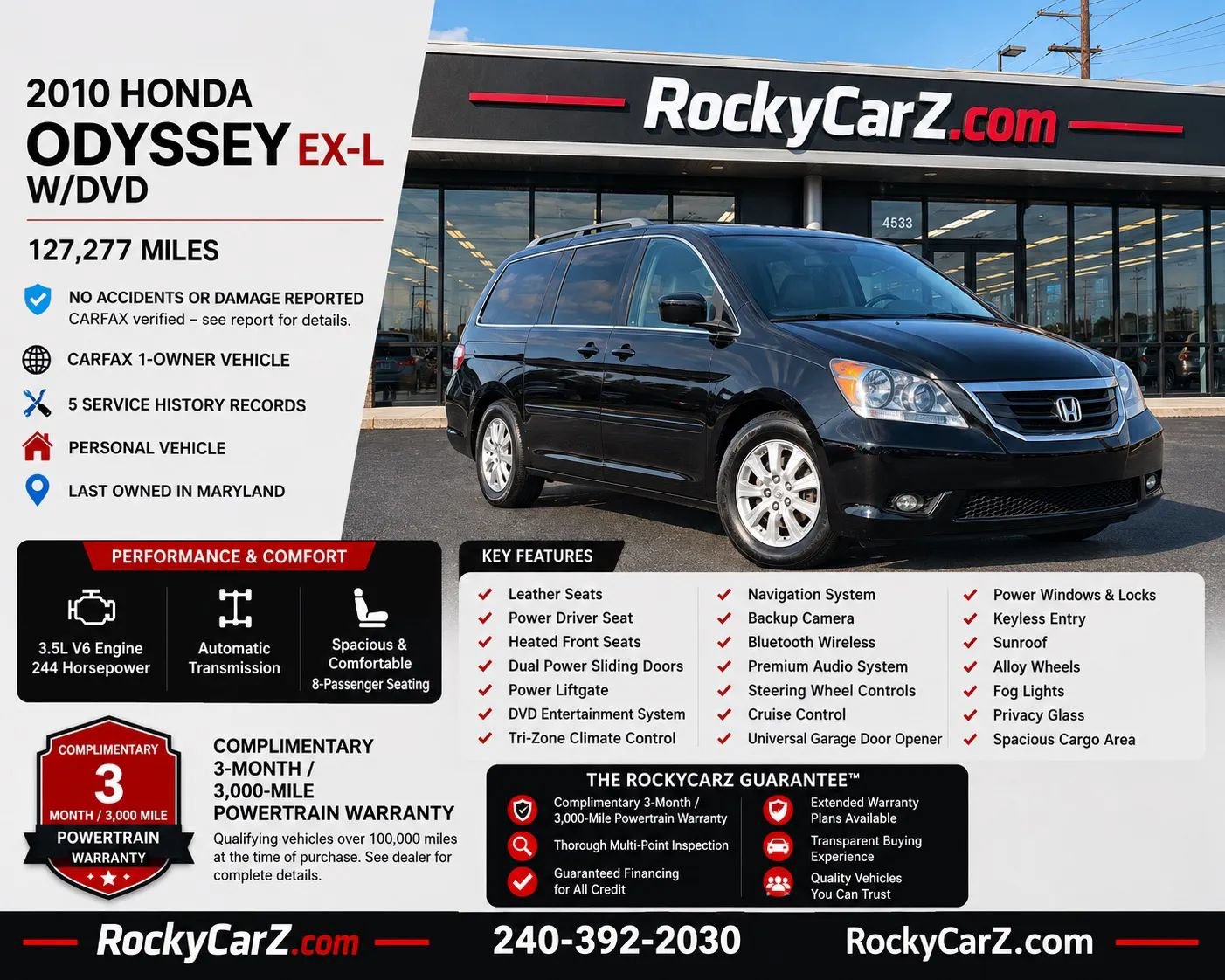 Used 2010 Honda Odyssey EX-L image 1