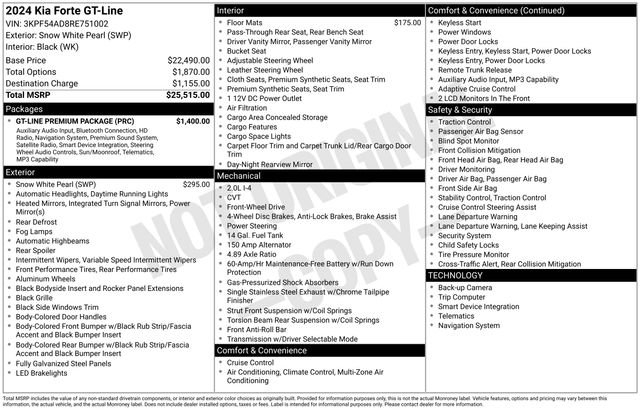 Used 2024 Kia Forte GT-Line w/ GT-Line Premium Package image 4