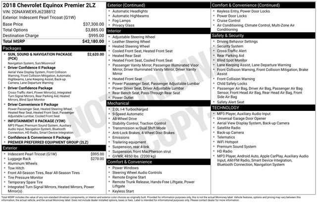 Used 2018 Chevrolet Equinox Premier AWD/4WD image 35