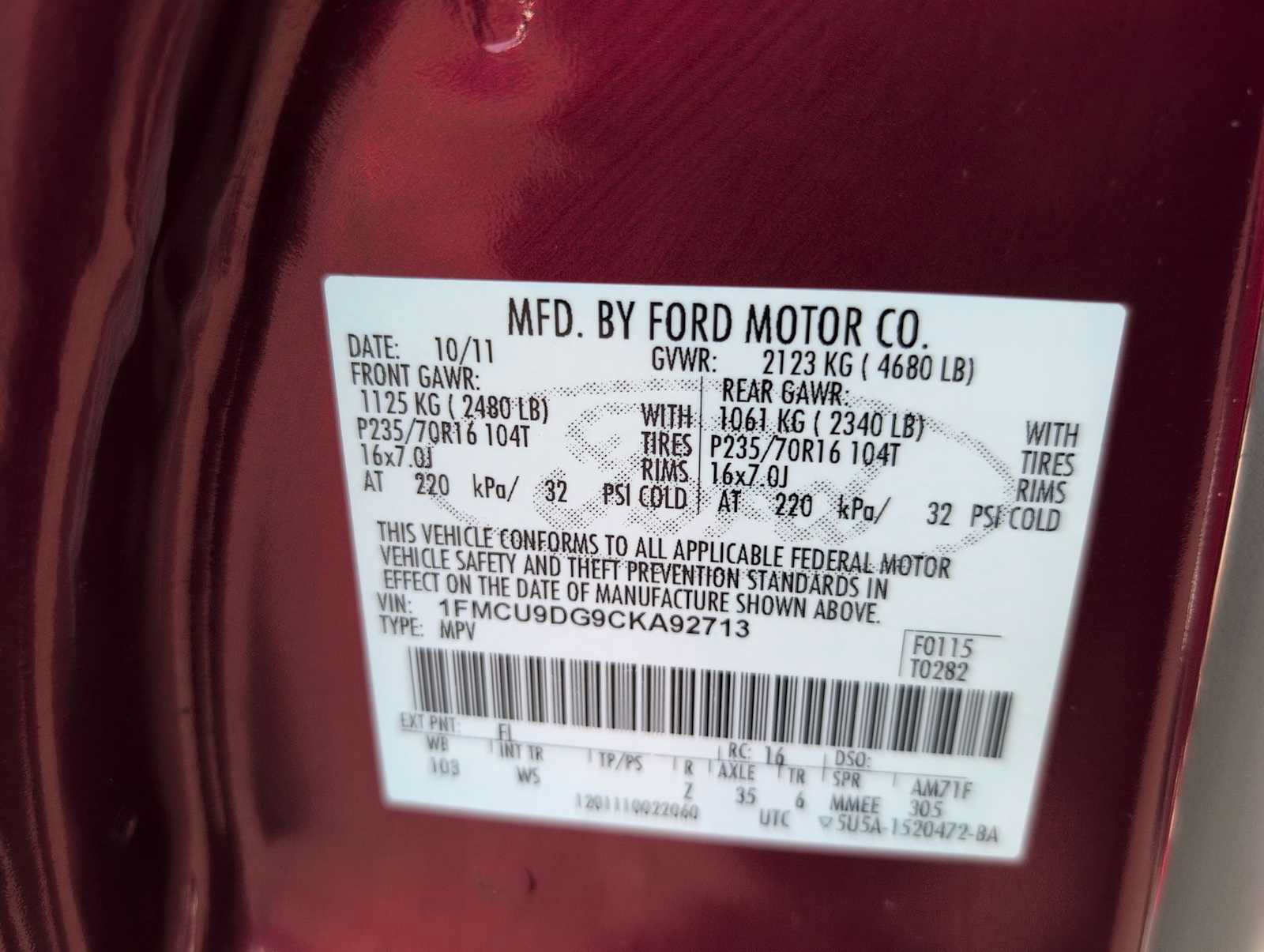 Used 2012 Ford Escape XLT AWD/4WD image 30