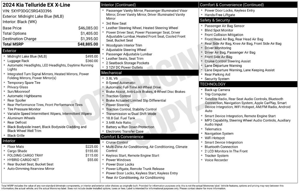Certified 2024 Kia Telluride EX X-Line AWD/4WD image 33