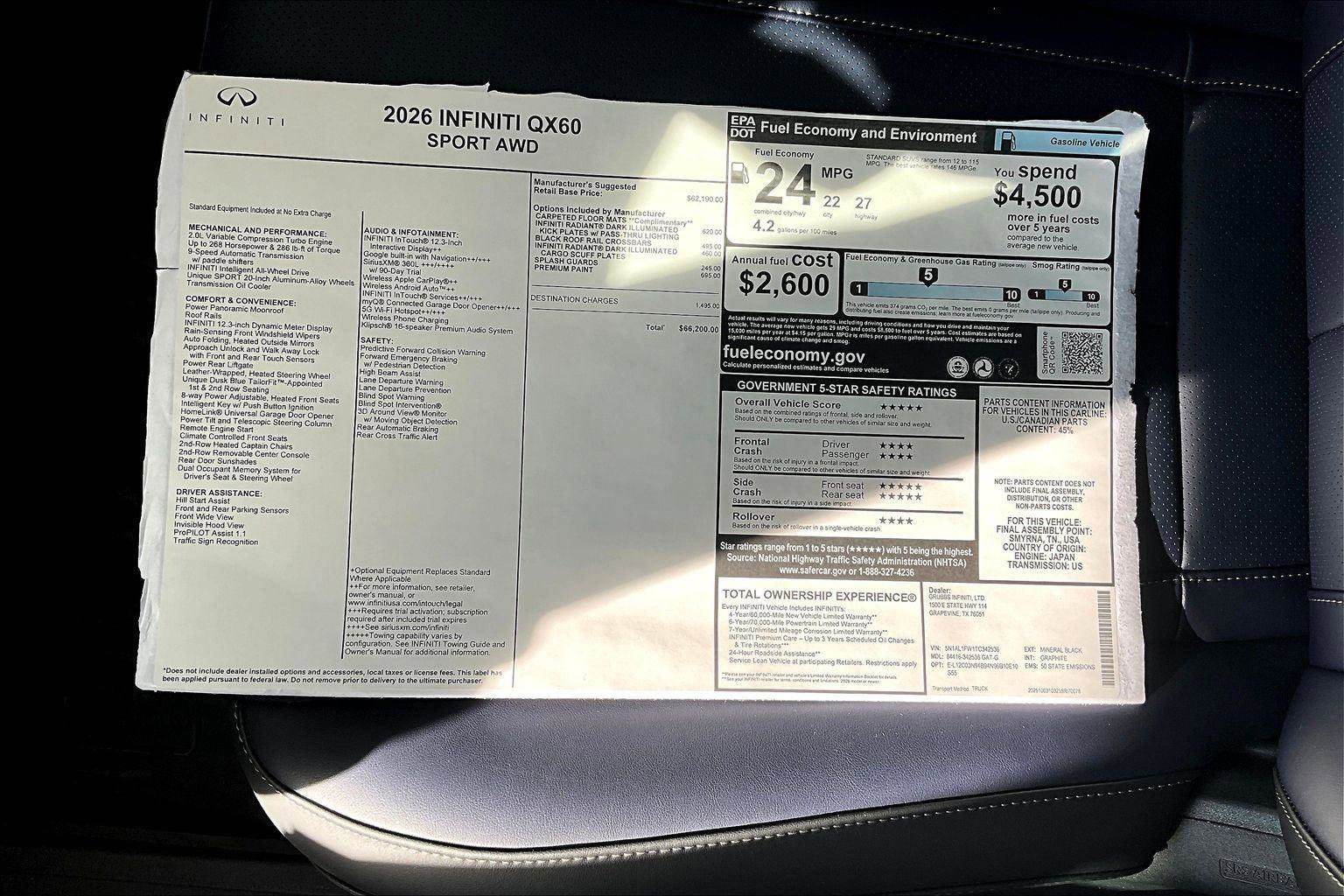 New 2026 INFINITI QX60 Sport image 23