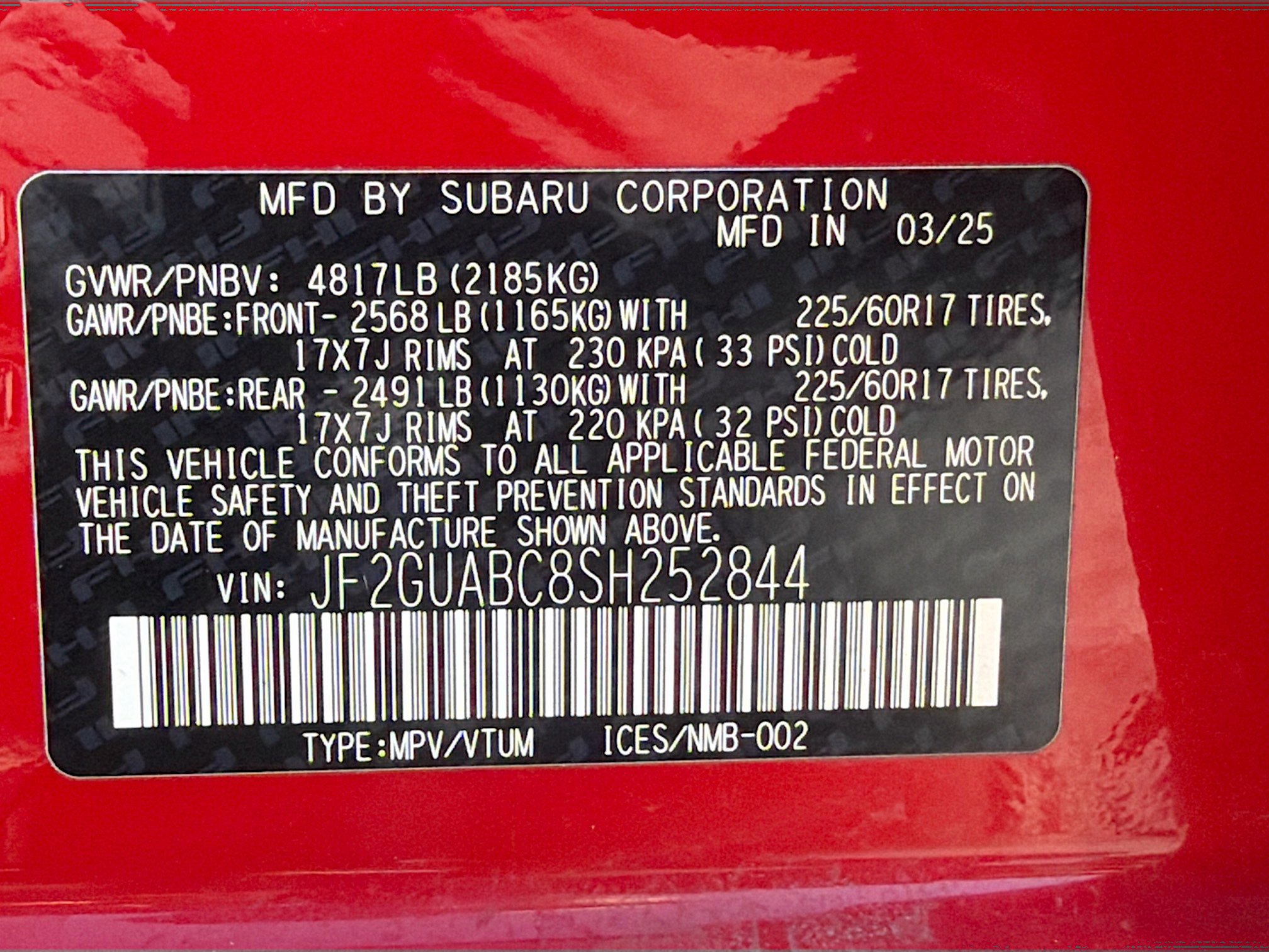 Certified 2025 Subaru Crosstrek 2.0i w/ Crosstrek Mirror Package image 39