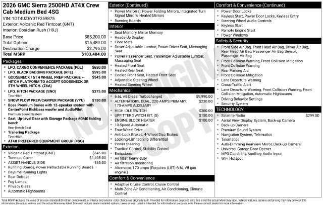 New 2026 GMC Sierra 2500 AT4X AWD/4WD image 25
