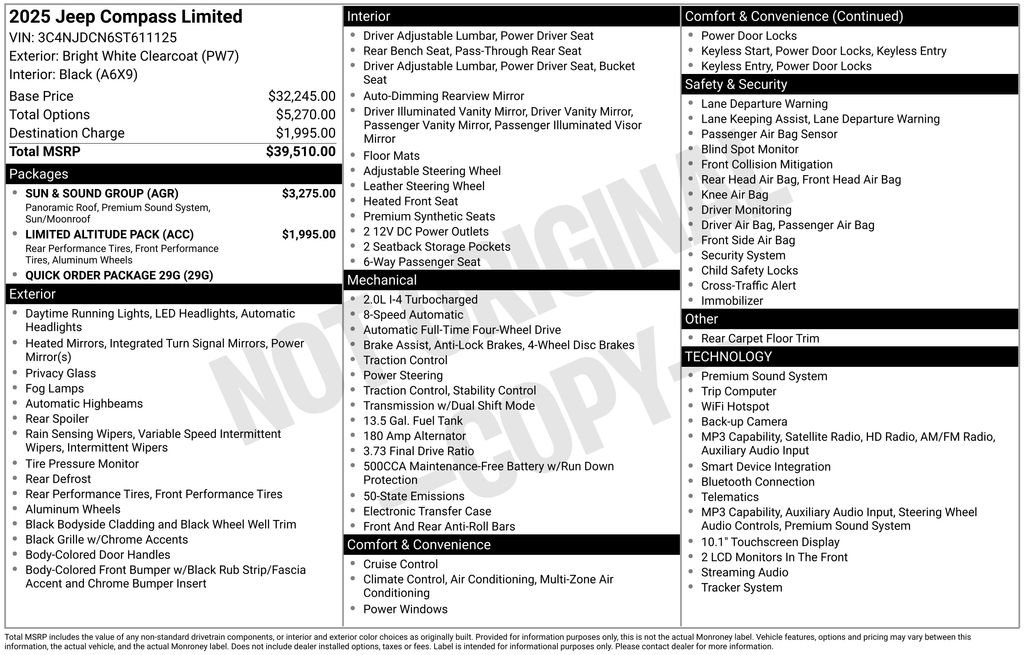 Certified 2025 Jeep Compass Limited w/ Sun & Sound Group AWD/4WD image 2