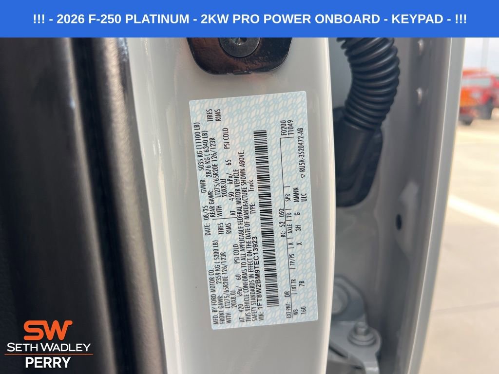 New 2026 Ford F250 Platinum image 29