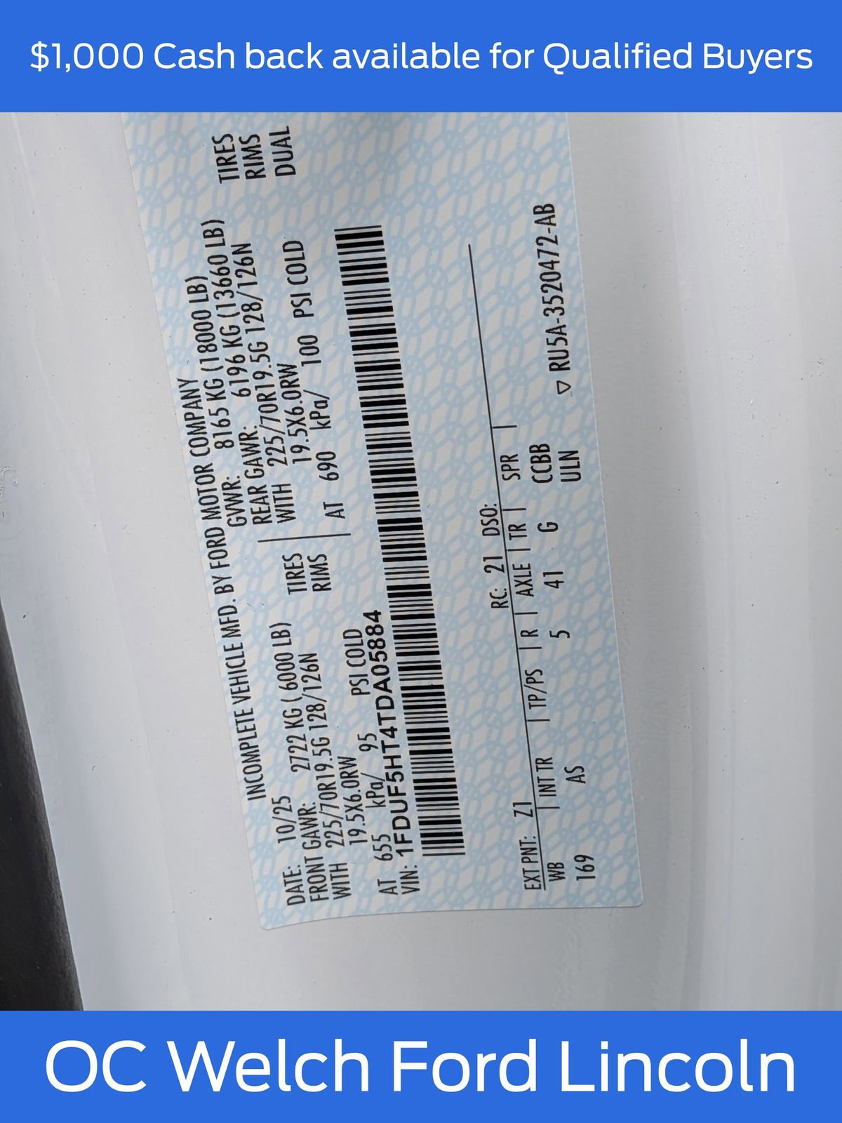 New 2026 Ford F550 4x4 Regular Cab Super Duty w/ XL Chrome Package image 13