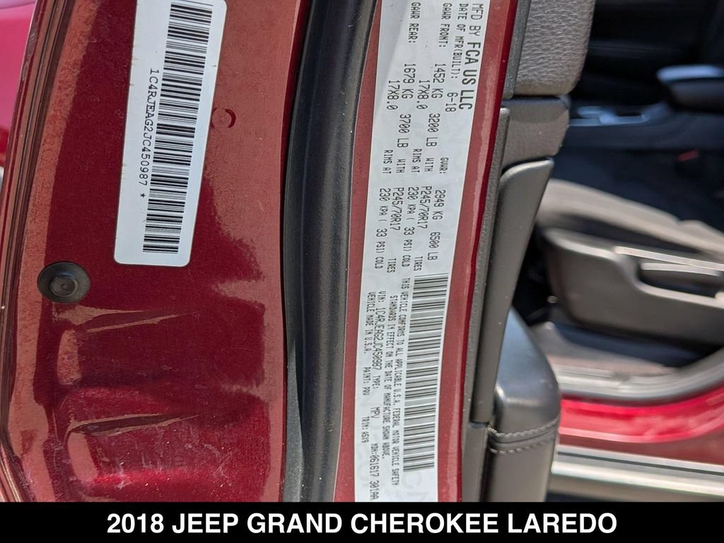 Used 2018 Jeep Grand Cherokee Laredo RWD image 24