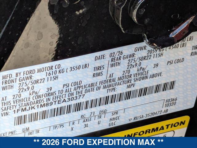New 2026 Ford Expedition Max Platinum w/ Stealth Appearance Package AWD/4WD image 20