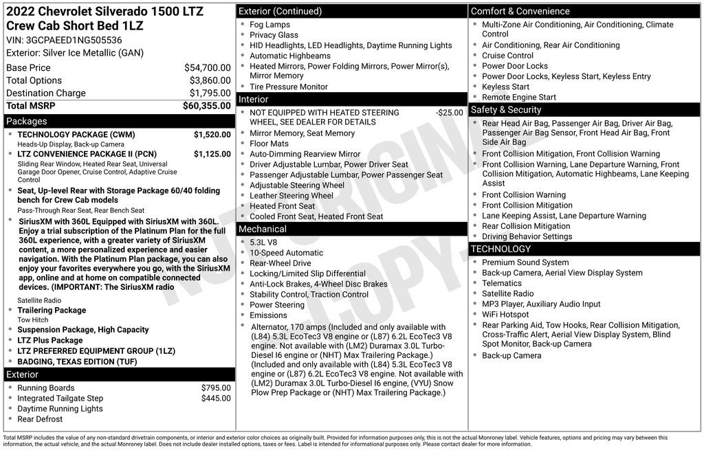 Certified 2022 Chevrolet Silverado 1500 LTZ w/ Technology Package RWD image 38