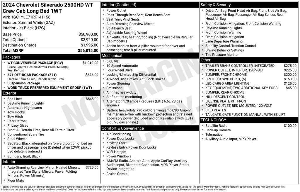 Used 2024 Chevrolet Silverado 2500 W/T w/ WT Convenience Package image 5