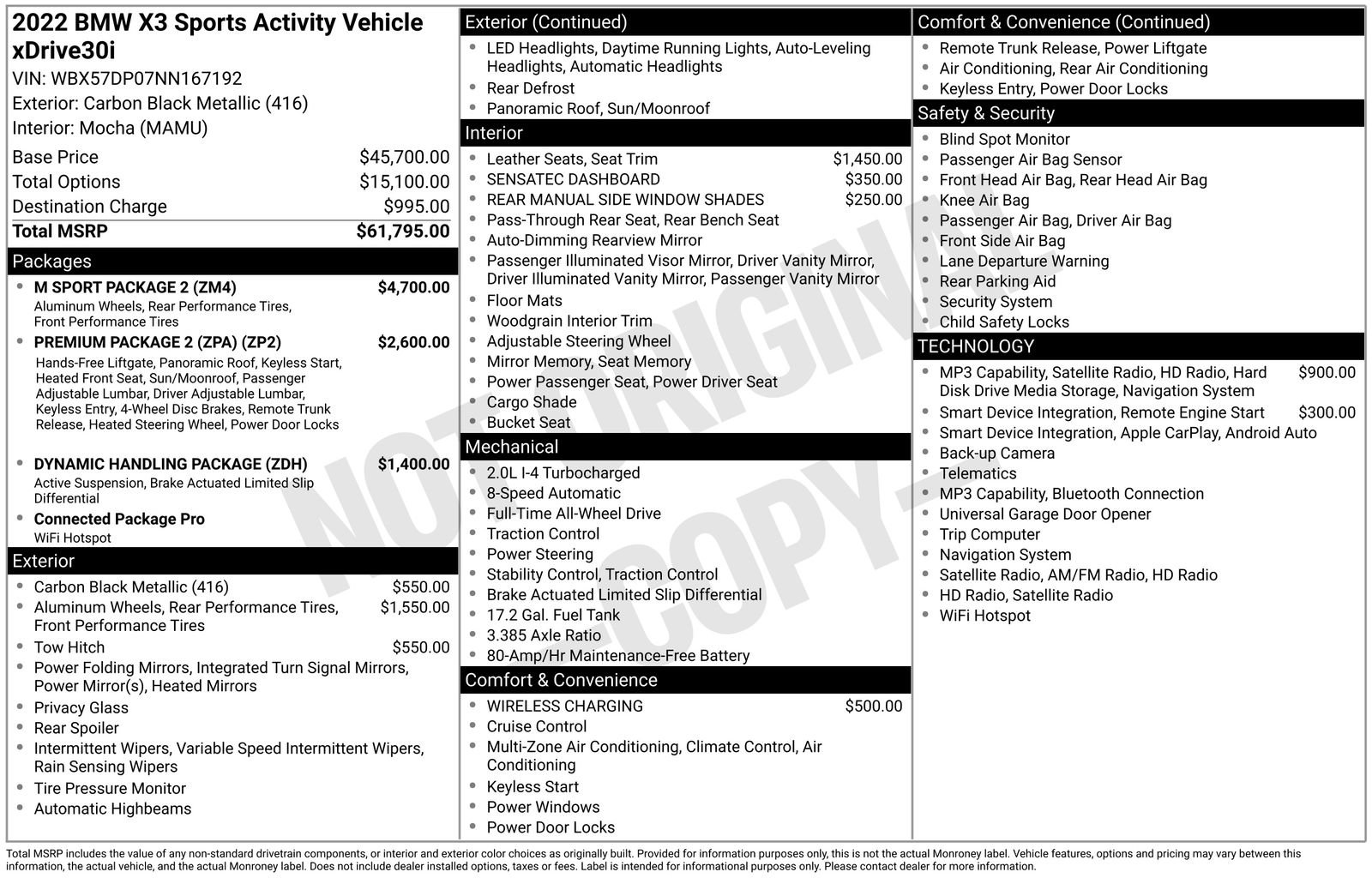 Used 2022 BMW X3 xDrive30i w/ M Sport Package 2 AWD/4WD image 7