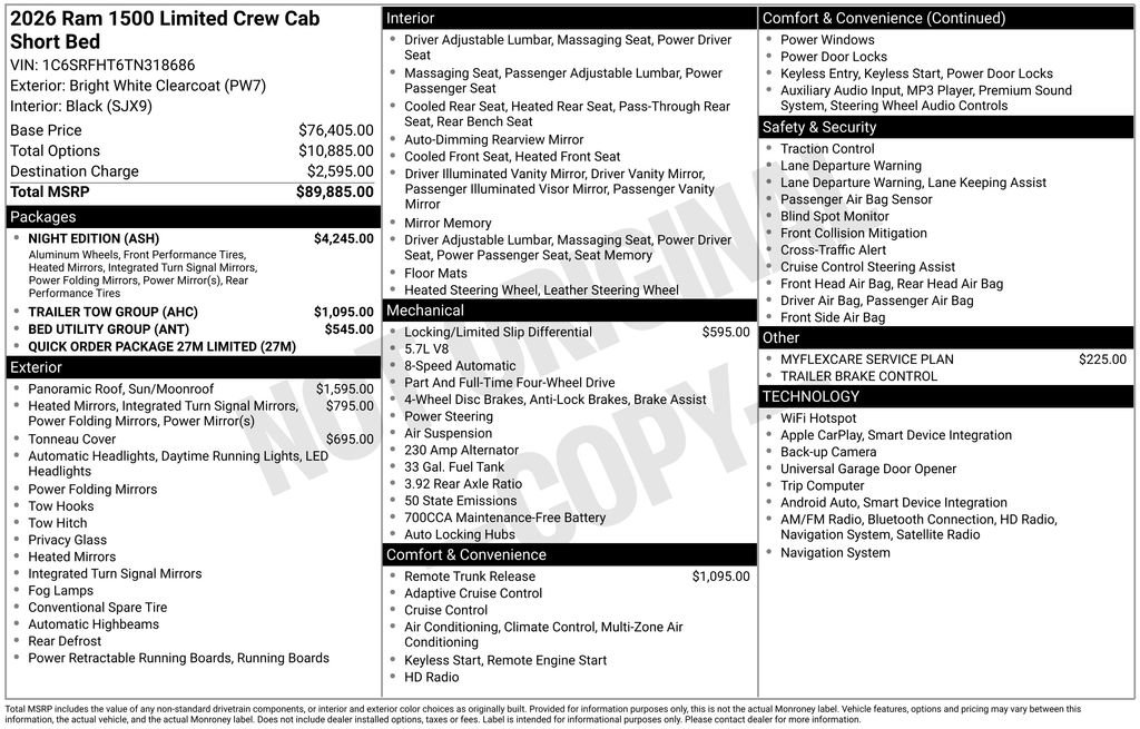 New 2026 RAM 1500 Limited w/ Night Edition AWD/4WD image 5
