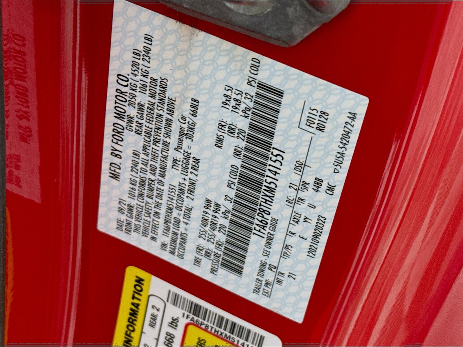 Used 2021 Ford Mustang Coupe w/ Equipment Group 101A image 21