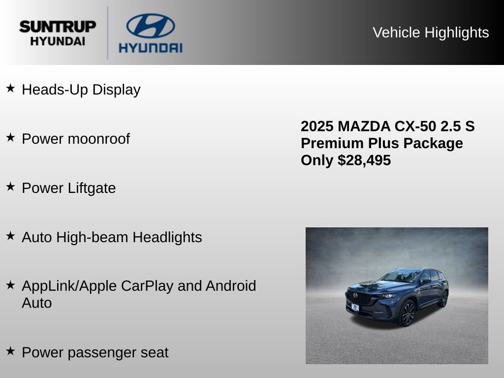 Used 2025 MAZDA CX-50 AWD 2.5 S w/ Premium Plus Pkg image 16