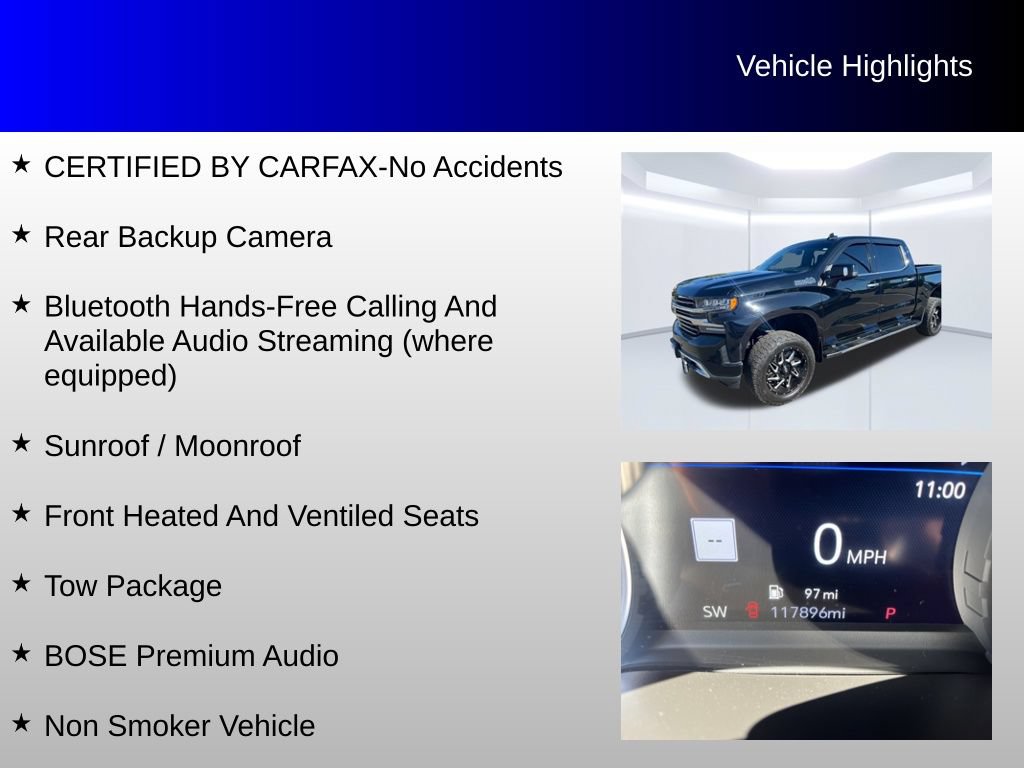 Used 2019 Chevrolet Silverado 1500 High Country w/ High Country Premium Package AWD/4WD image 4