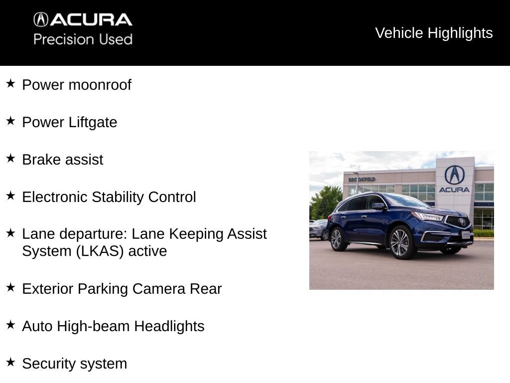 Certified 2020 Acura MDX SH-AWD w/ Technology Package image 13