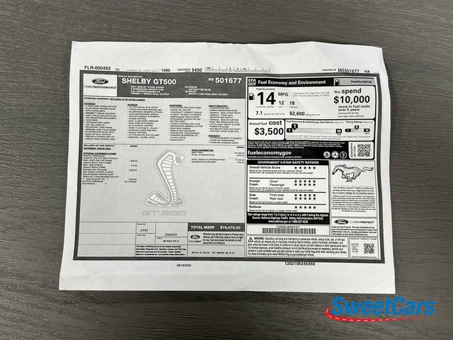 Used 2021 Ford Mustang Shelby GT500 w/ Technology Package image 50