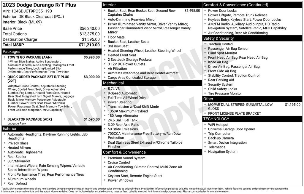 Used 2023 Dodge Durango R/T w/ Tow 'N Go Package AWD/4WD image 38
