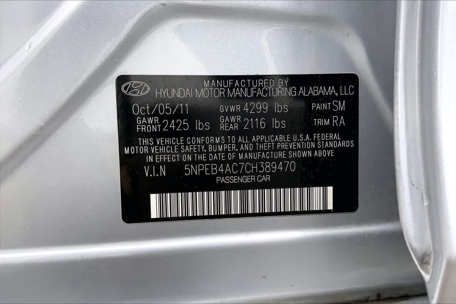 Used 2012 Hyundai Sonata GLS w/ Popular Equipment Pkg FWD image 35
