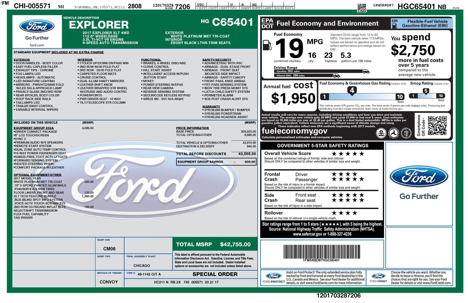 Used 2017 Ford Explorer XLT w/ Equipment Group 202A image 4