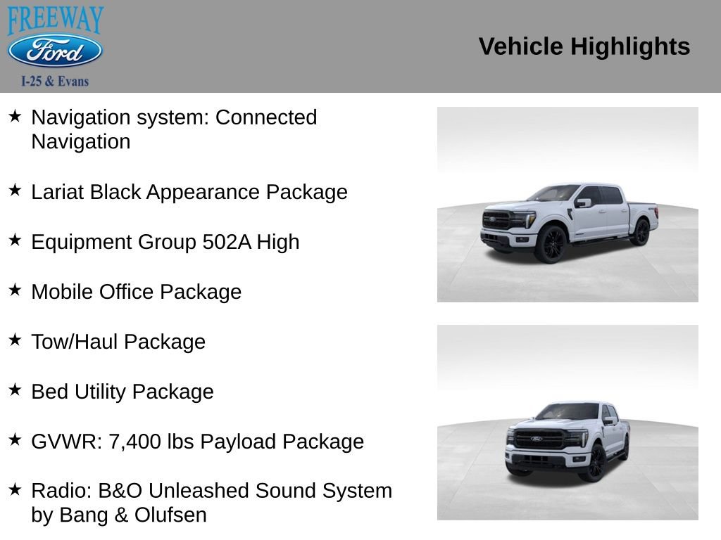 New 2025 Ford F150 Lariat w/ Equipment Group 502A High image 2