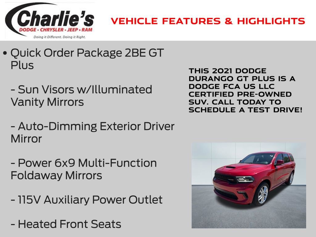 Used 2021 Dodge Durango GT AWD/4WD image 13