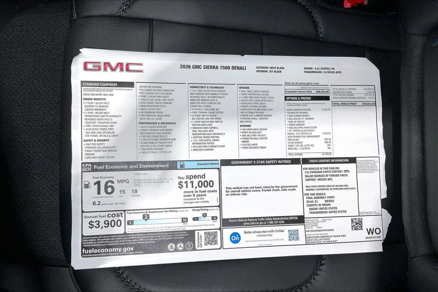 New 2026 GMC Sierra 1500 Denali w/ Denali Reserve Package image 17