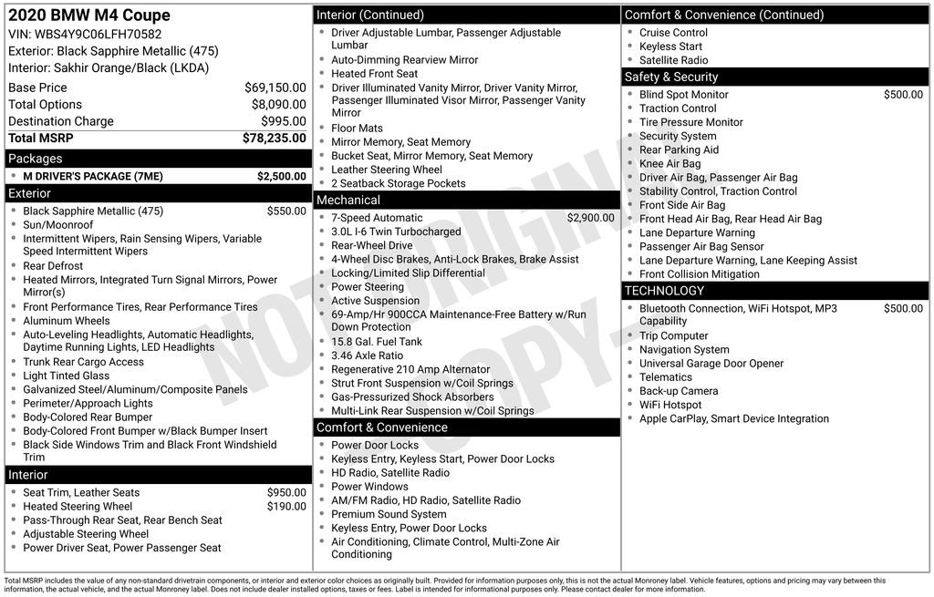 Used 2020 BMW M4 Coupe w/ M Driver's Package image 15