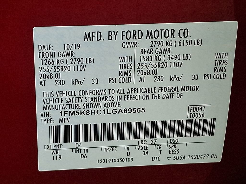 Used 2020 Ford Explorer Platinum w/ Premium Technology Package image 27