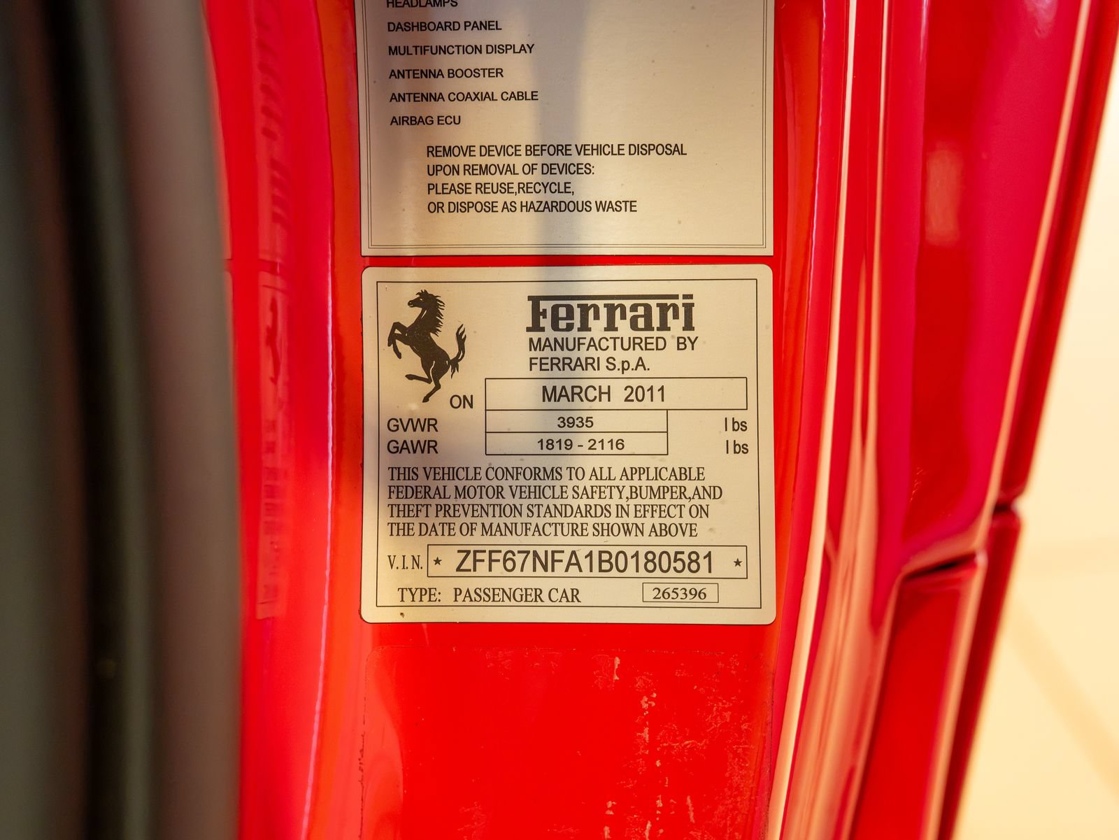 Used 2011 Ferrari 458 Italia Coupe RWD image 23