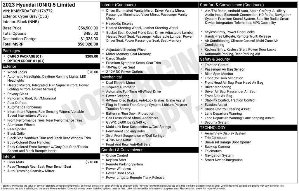 Used 2023 Hyundai Ioniq 5 Limited w/ Cargo Package AWD/4WD image 35