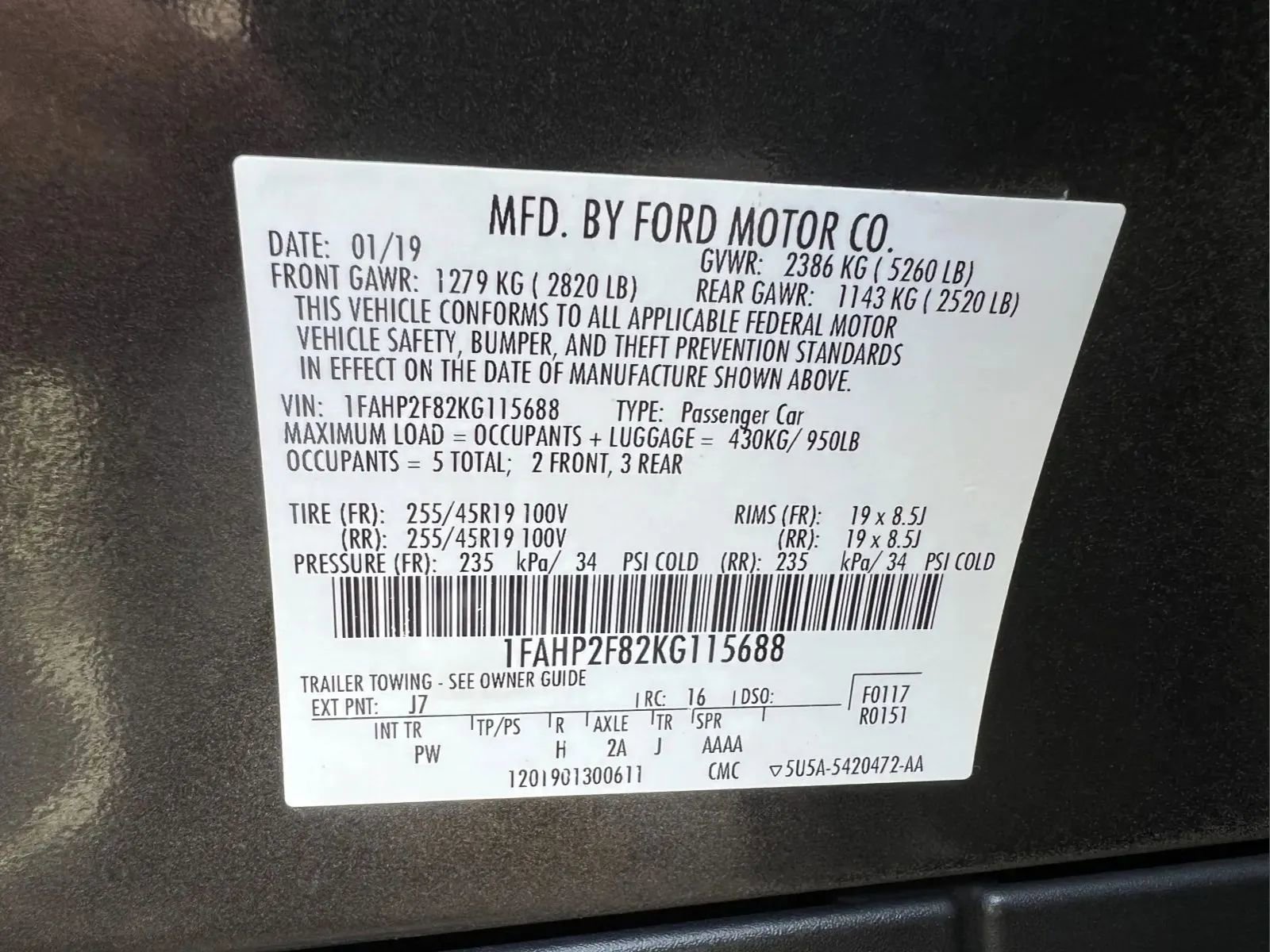 Used 2019 Ford Taurus Limited FWD image 16