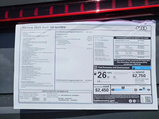 New 2025 Audi A5 2.0T Premium image 17