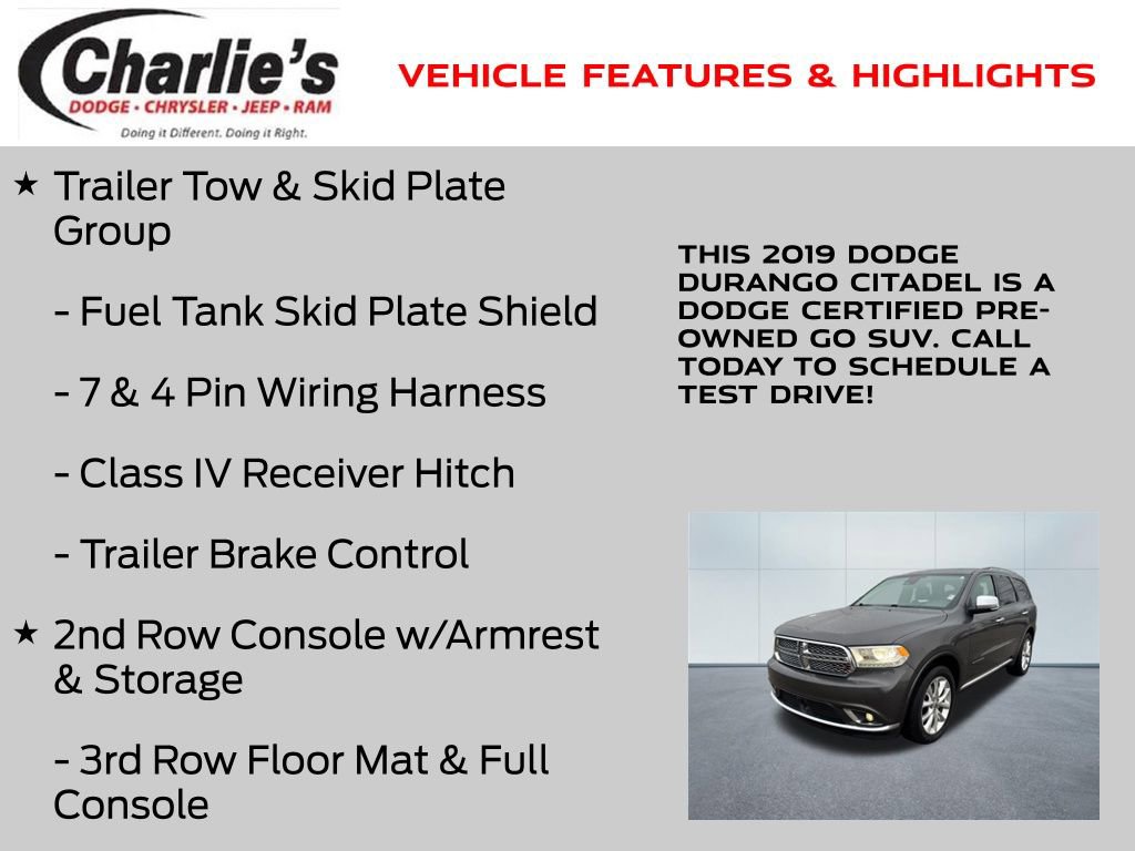 Certified 2019 Dodge Durango Citadel w/ Technology Group image 20