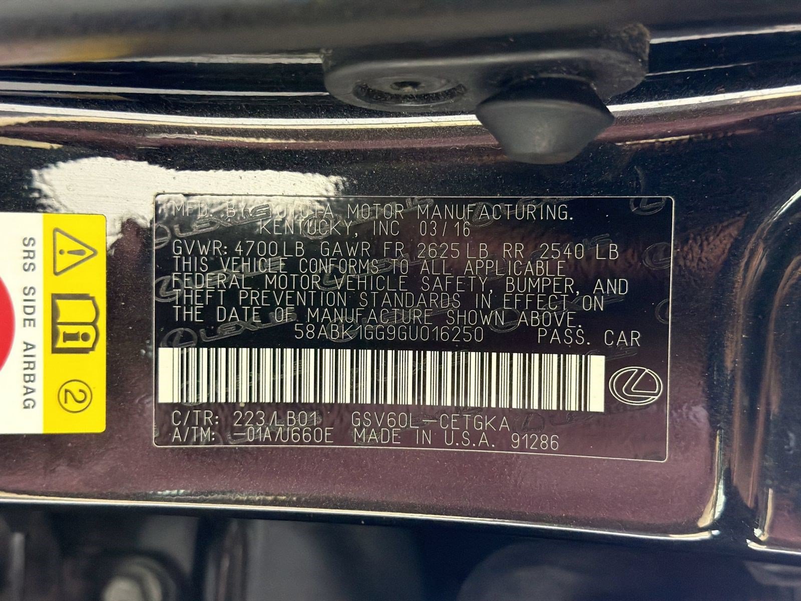 Used 2016 Lexus ES 350 w/ Luxury Package w/Wood Trim FWD image 24