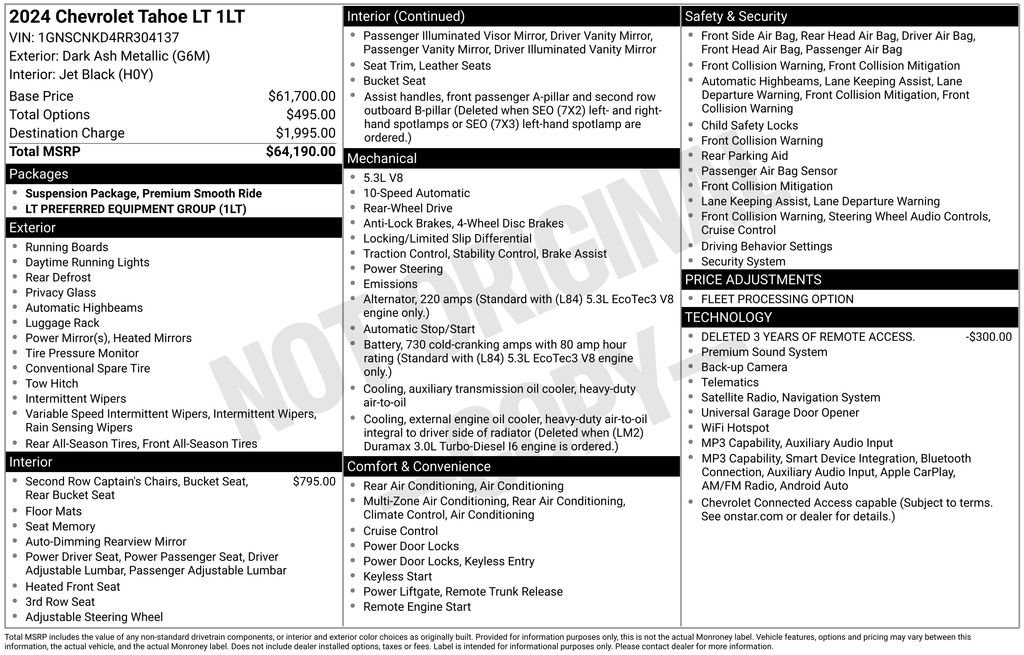 Used 2024 Chevrolet Tahoe LT RWD image 34