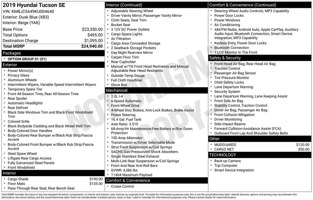 Used 2019 Hyundai Tucson SE FWD image 29