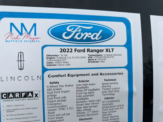 Used 2022 Ford Ranger XLT AWD/4WD image 31