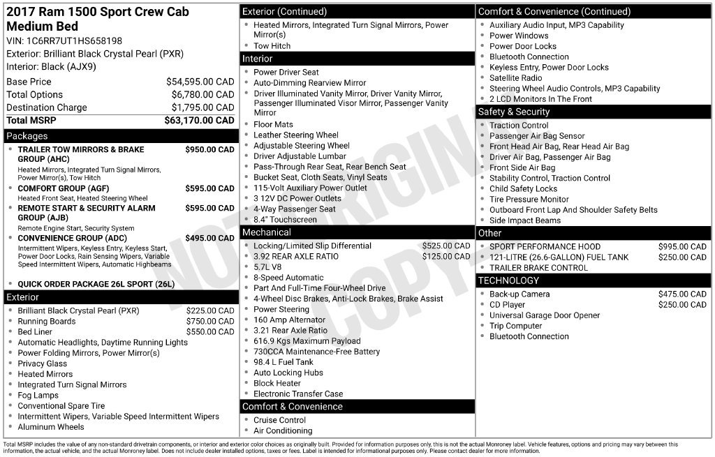 Used 2017 RAM 1500 Sport AWD/4WD image 6