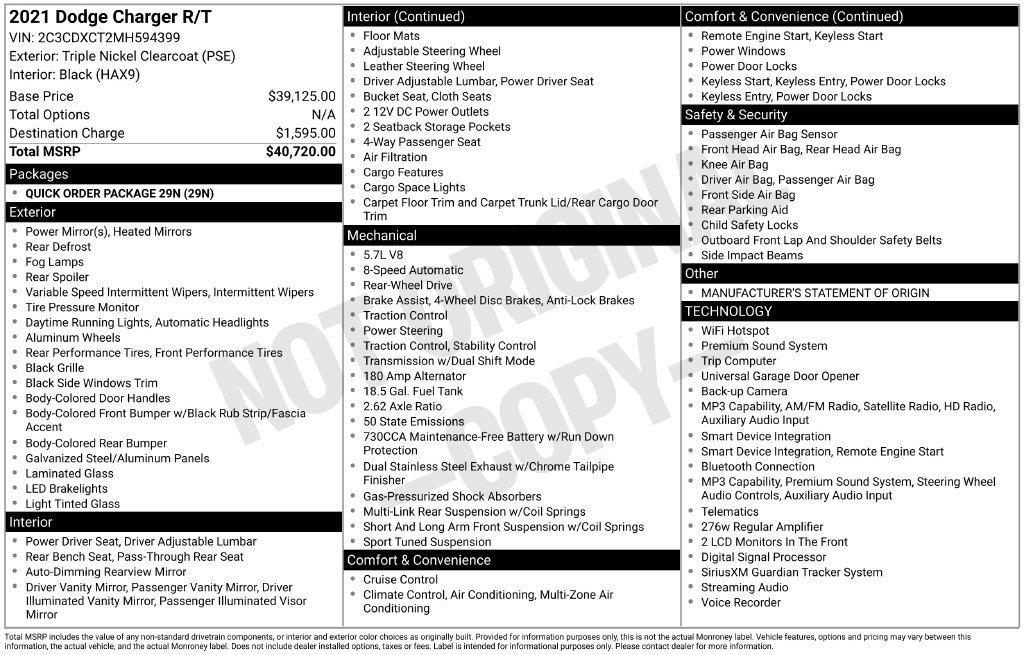Certified 2021 Dodge Charger R/T RWD image 37