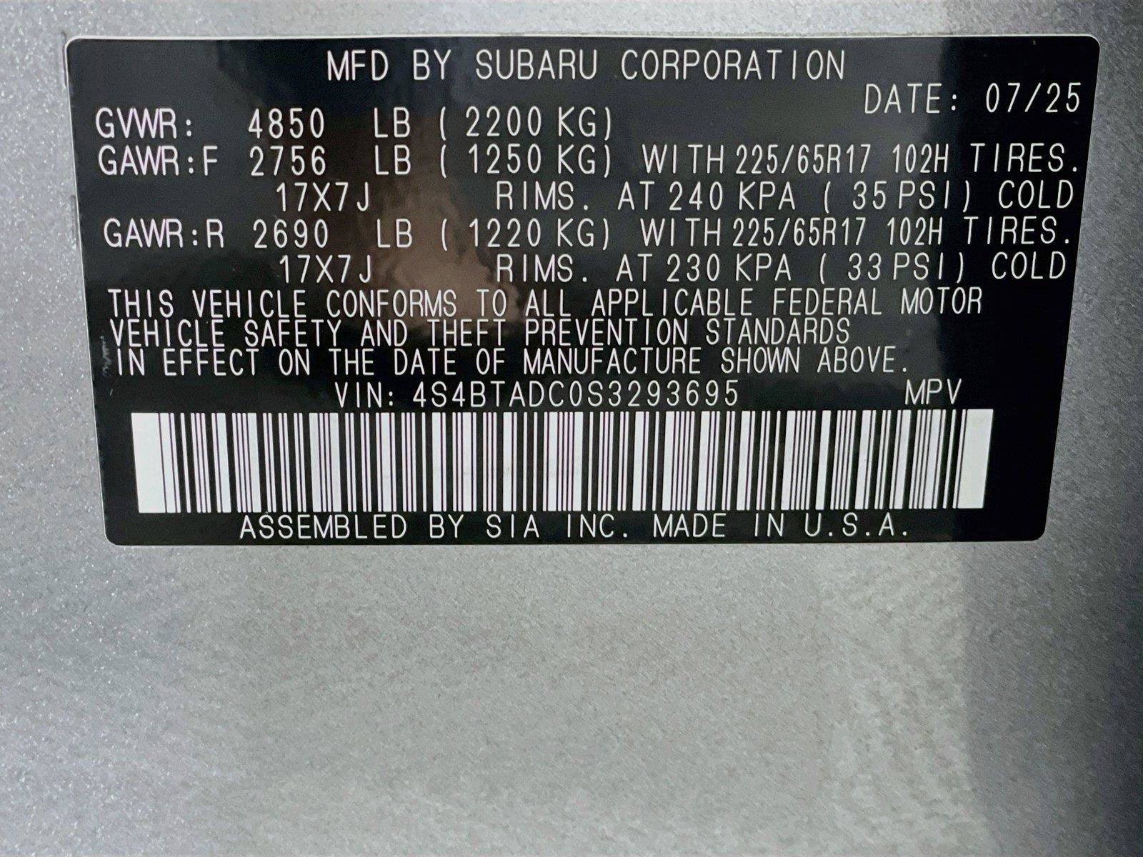 Certified 2025 Subaru Outback Premium w/ Popular Package #1A AWD/4WD image 34