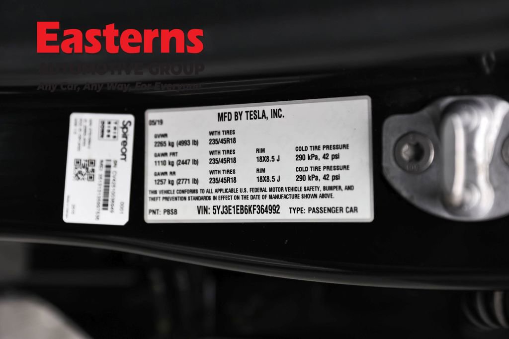 Used 2019 Tesla Model 3 Long Range AWD/4WD image 29