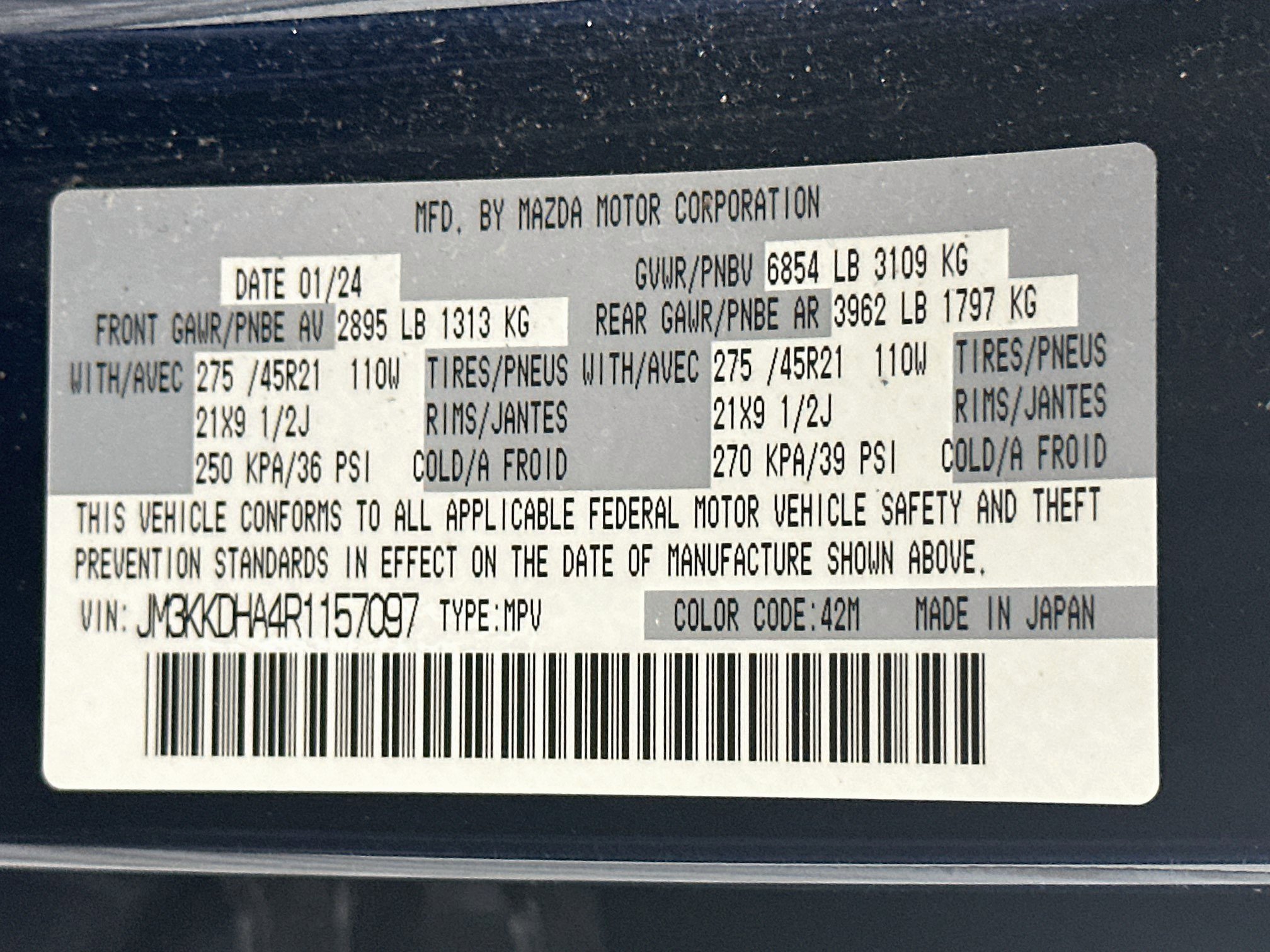 Used 2024 MAZDA CX-90 Plug-In Hybrid w/ Premium Pkg AWD/4WD image 12